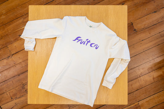 Fruit Cru Long Sleeve Logo Tee (Écru)